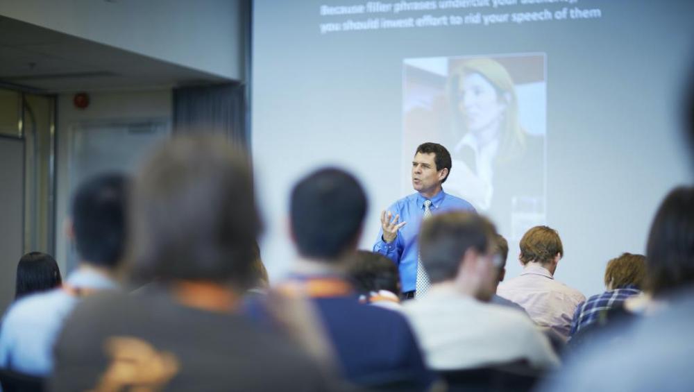 Photo of Michael Alley giving a presentation